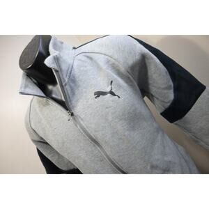 Puma Track Jacket Performance Long Sleeve Cotton Blend Full Zip Mens Size Medium